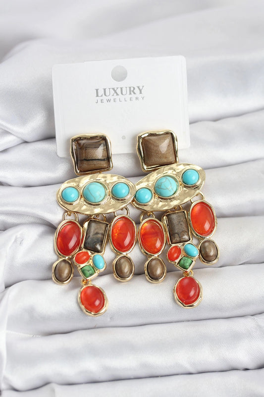 Mey İthalat® Vintage Sallantılı Kadın Küpe
