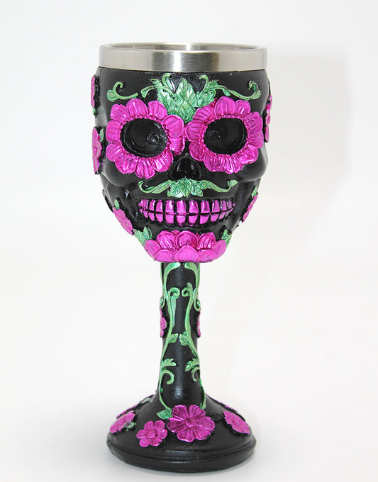 Day Of The Dead Şeker Kurukafa Tasarımlı 3D Çelik Kadeh Bardak