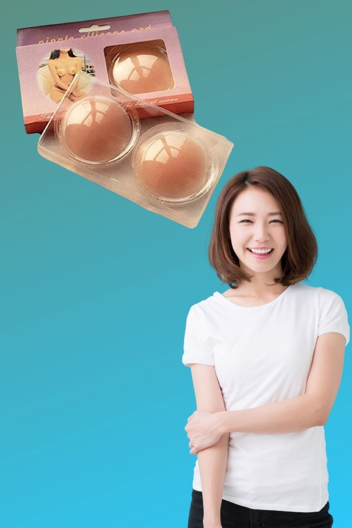 Starixa® Silikon Göğüs Ucu Kapatıcı Gizleyici Bant Aparat  Nipple Pad