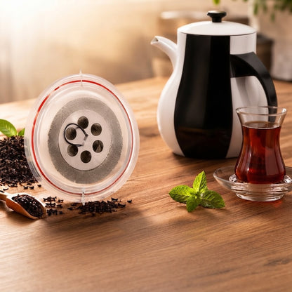 Sök Tak Çay Süzgeci - Paslanmaz Çelik Yıldız Tasarımlı Sökülebilir Çay Süzgeci