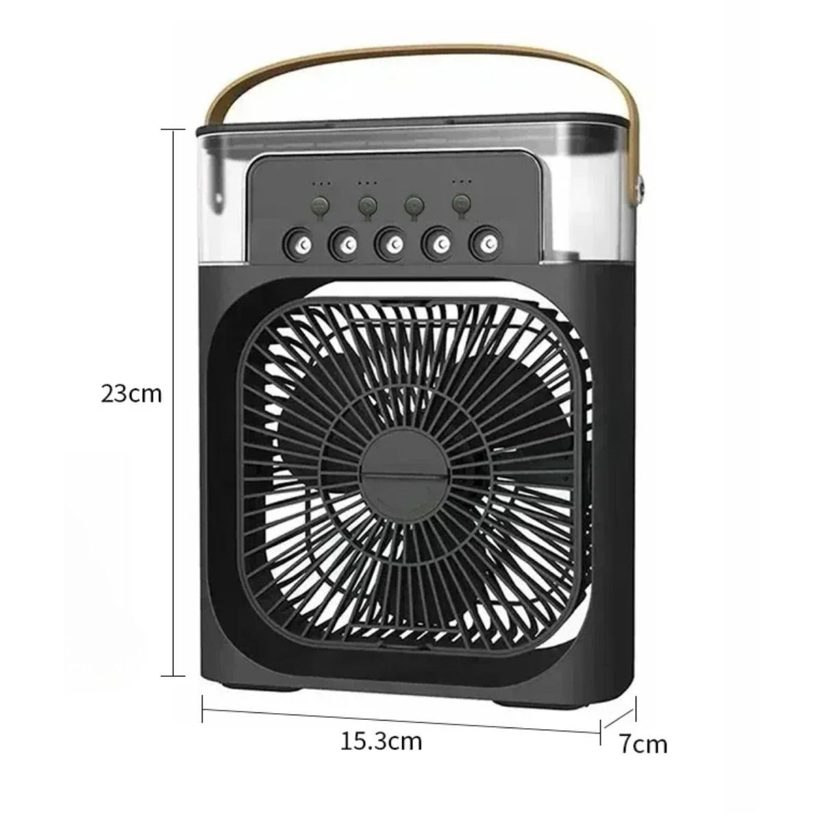 Starixa® Taşınabilir 3 Farklı Mod Ayarlı 7 Farklı Led Işıklı Sulu Soğutmalı Taşınabilir Masaüstü USB Fan Vantilatör