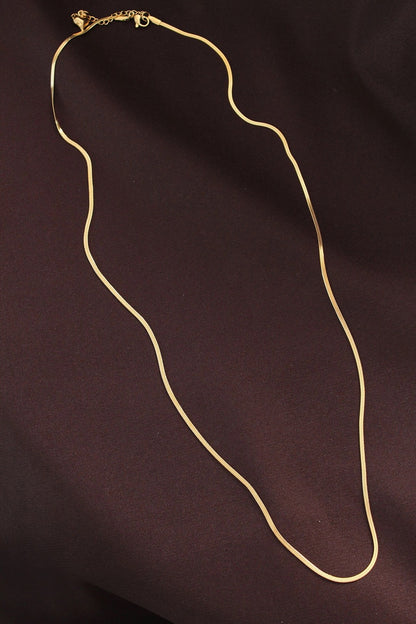 Mey İthalat® Çelik Gold Renk 60 cm İnce İtalyan Zincir Kolye