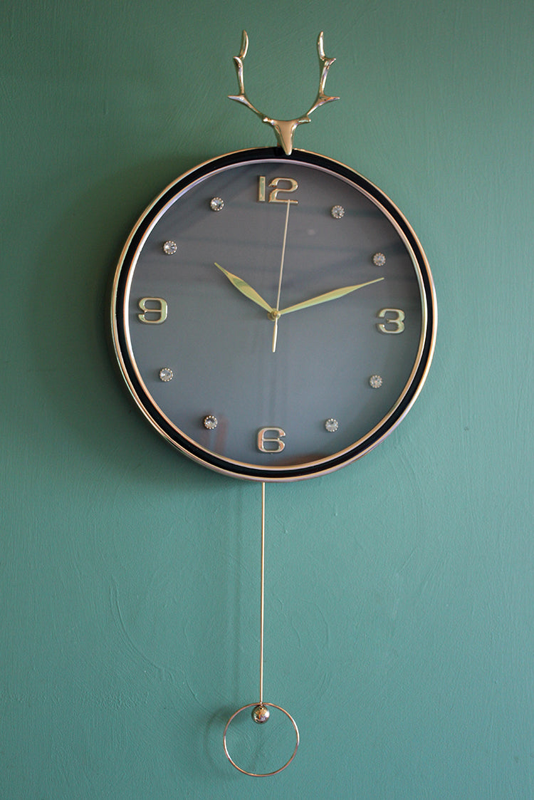 Deer Pendulum Wall Clock