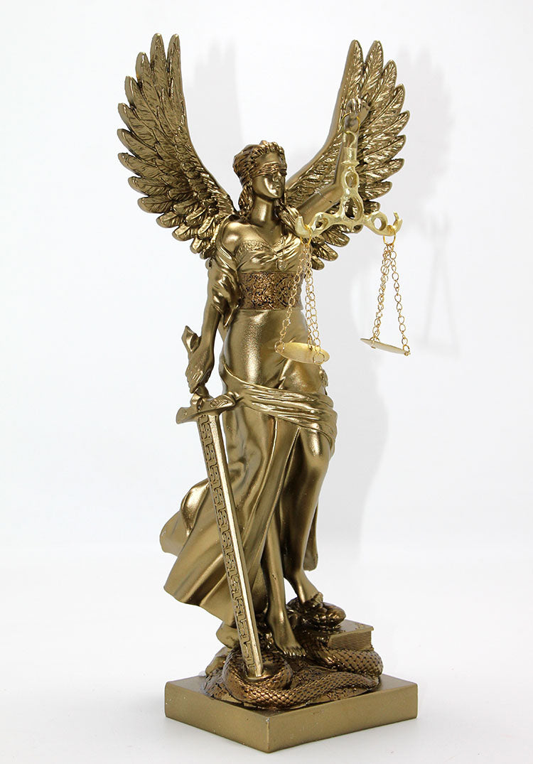 Polyester Winged Justice Figurine