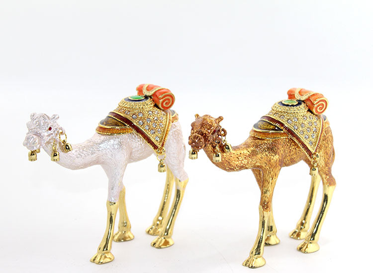 Single Camel Figurine with Swarovski Stones Model 3