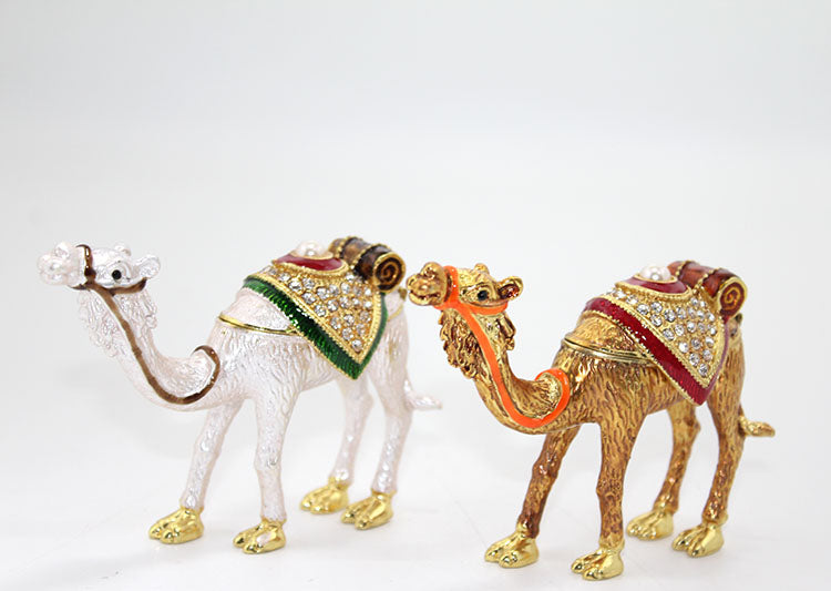 Single Camel Figurine with Swarovski Stones Model 2