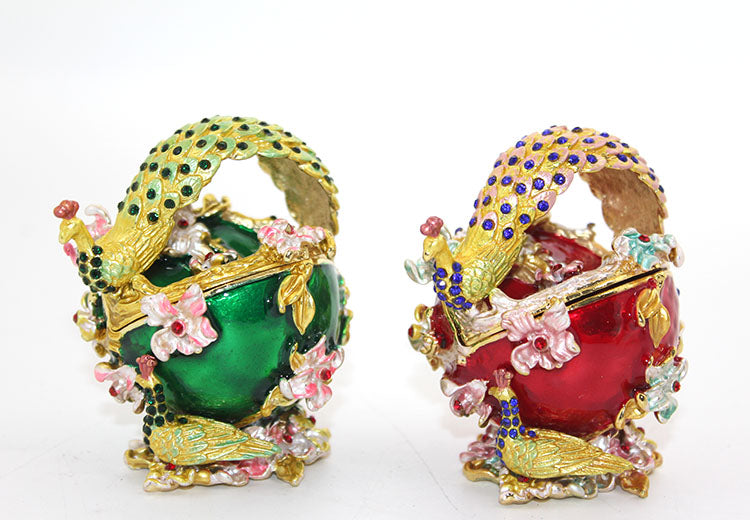 Peacock Box with Swarovski Stones
