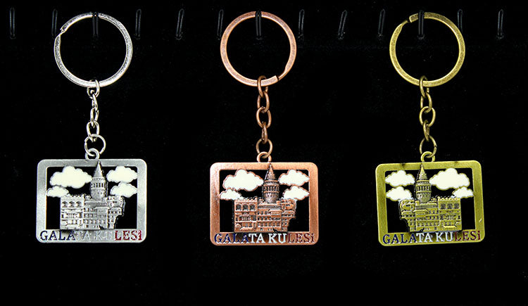 Metal Galata Tower Keychain Model 1