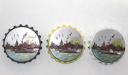 İstanbul Temalı Gazoz Kapağı Magnet - Model 1