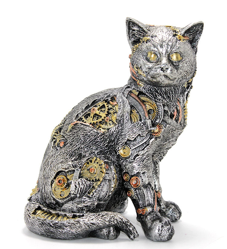 Steampunk Polyester Cat Figurine Model 1
