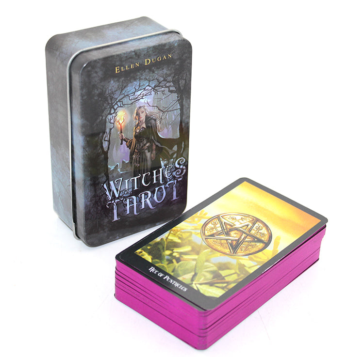 Tarot Cards with Metal Box Witches Tarot