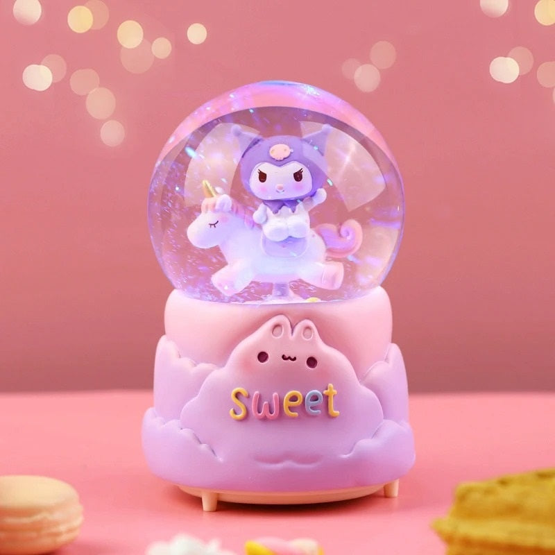 Kuromi Luminous Musical Snow Globe Medium Size Model 1