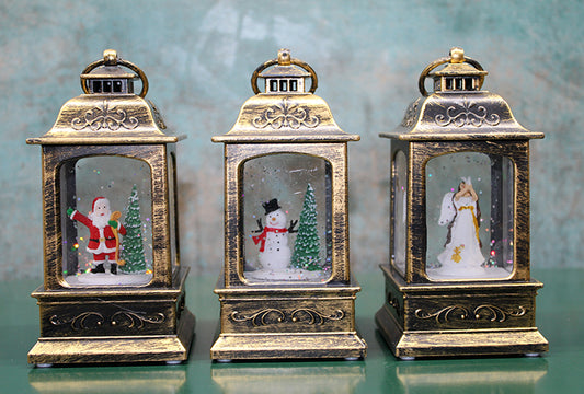 New Year's Themed Light-Up Musical Snow Globe Model 1