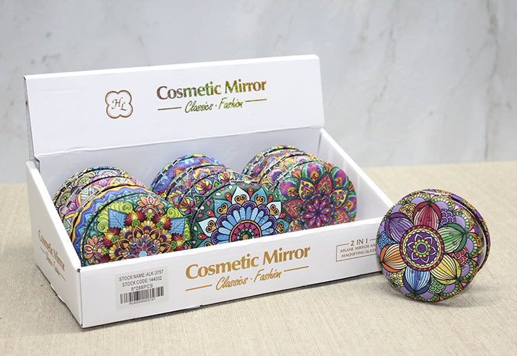 Stone Round Hand Mirror Thick Model 4