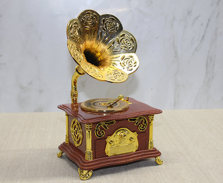 Gramophone Music Box Brown