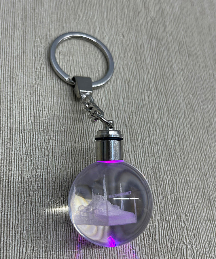 LED Sultanahmet Design Crystal Keychain