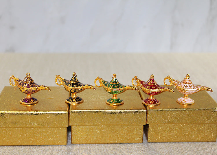 Enameled Metal Aladdin Lamp Model 8