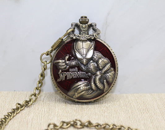 Spiderman Design Pocket Watch