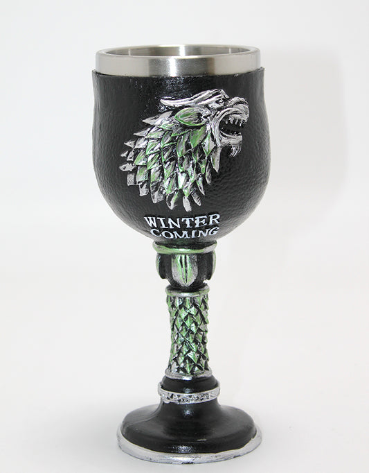 Game Of Thrones House Stark 3D Kabartmalı Çelik Kadeh Bardak