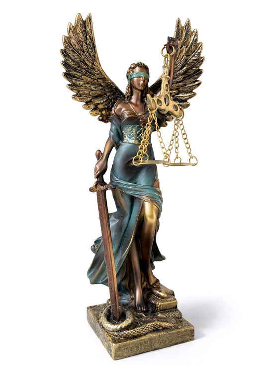 24x7 cm Polyester Winged Justice Figurine