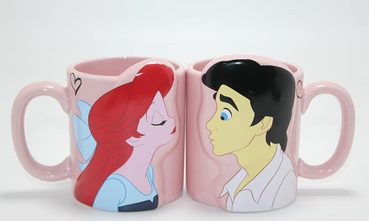 Little Mermaid Ariel And Prince Eric Double Mug Set