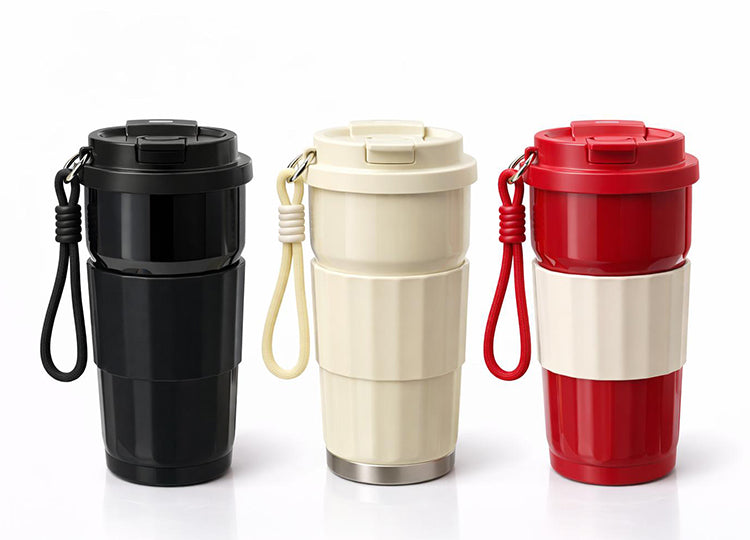 Stainless Steel Silicone Sleeve Thermos Mug