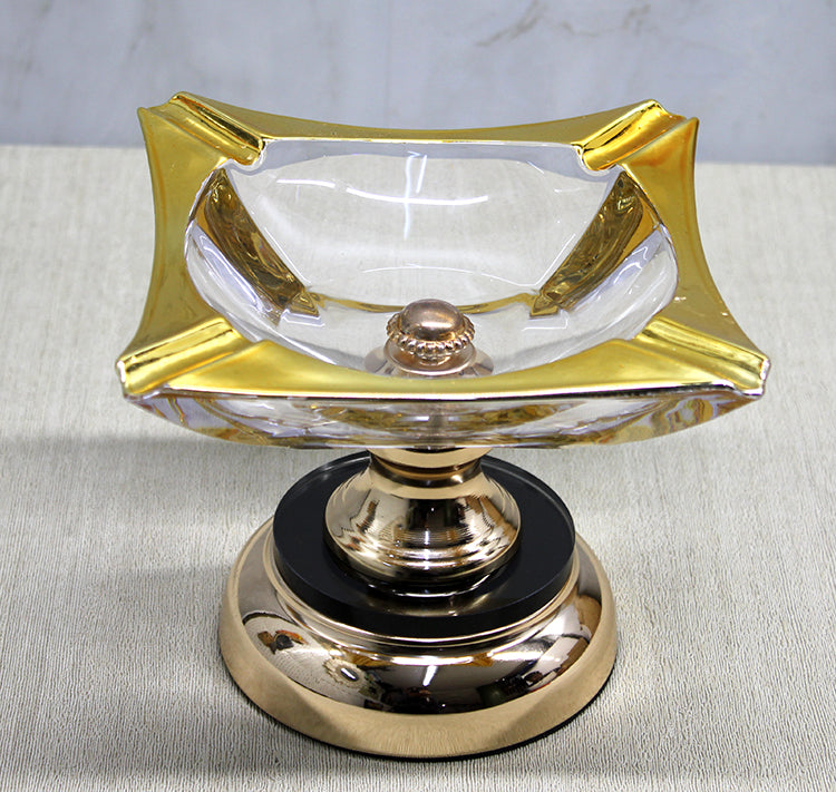 Glass Ashtray with Metal Stand Model 3