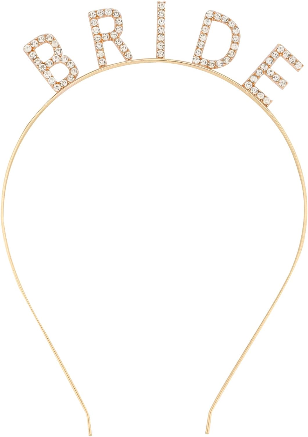 Gold Color Bachelorette Crystal Stone Bride Tiara Imported