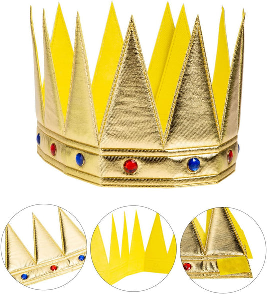 Altın Renk Eva Yumuşak Kral Kraliyet Tacı Yetişkin Çocuk Uyumlu 55 cm (5347)