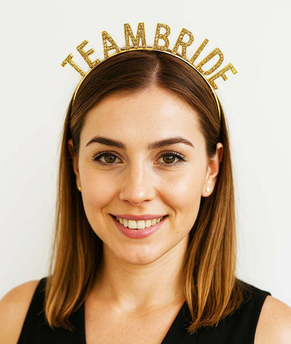 Gold Color Team Bride Tiara Plastic - Bride and Bridesmaid Tiara (5347)
