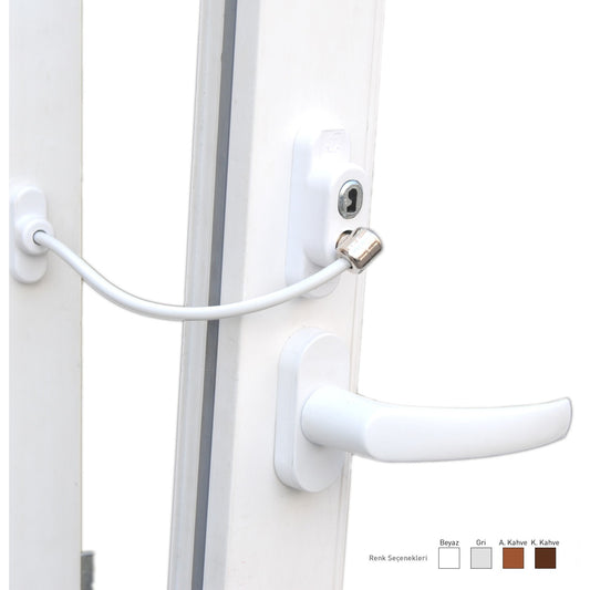 Keyed Rope PVC Door Window Safety Lock (5347)