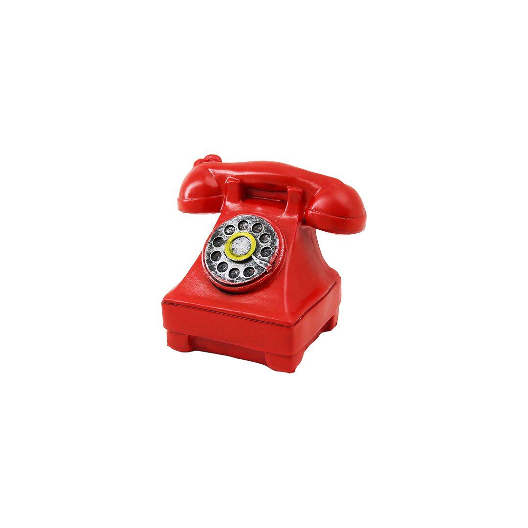 ANKESÖRLÜ TELEFON VİNTAGE DEKORATİF BİBLO 12X7.5CM REÇİNE (5347)