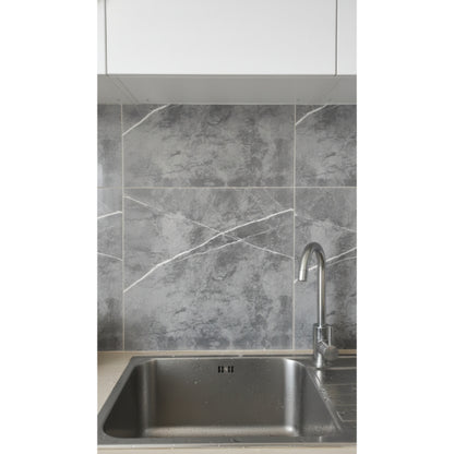 30x30 Anthracite Marble Pattern Wall Sticker