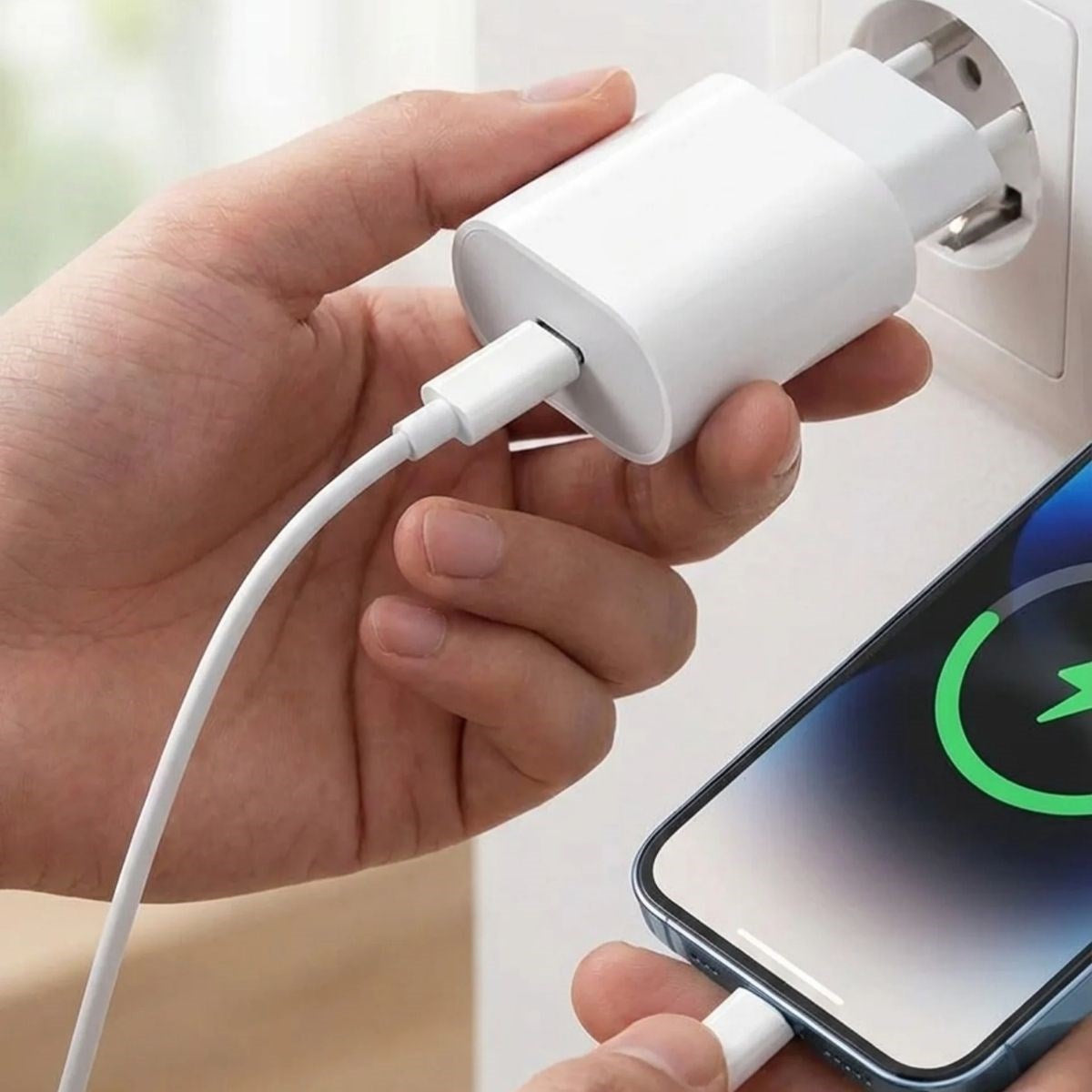20W Hızlı Şarj Adaptörü USB-C to Lightning Kablolu - PD Destekli Süper Hızlı Şarj Cihazı (5347)