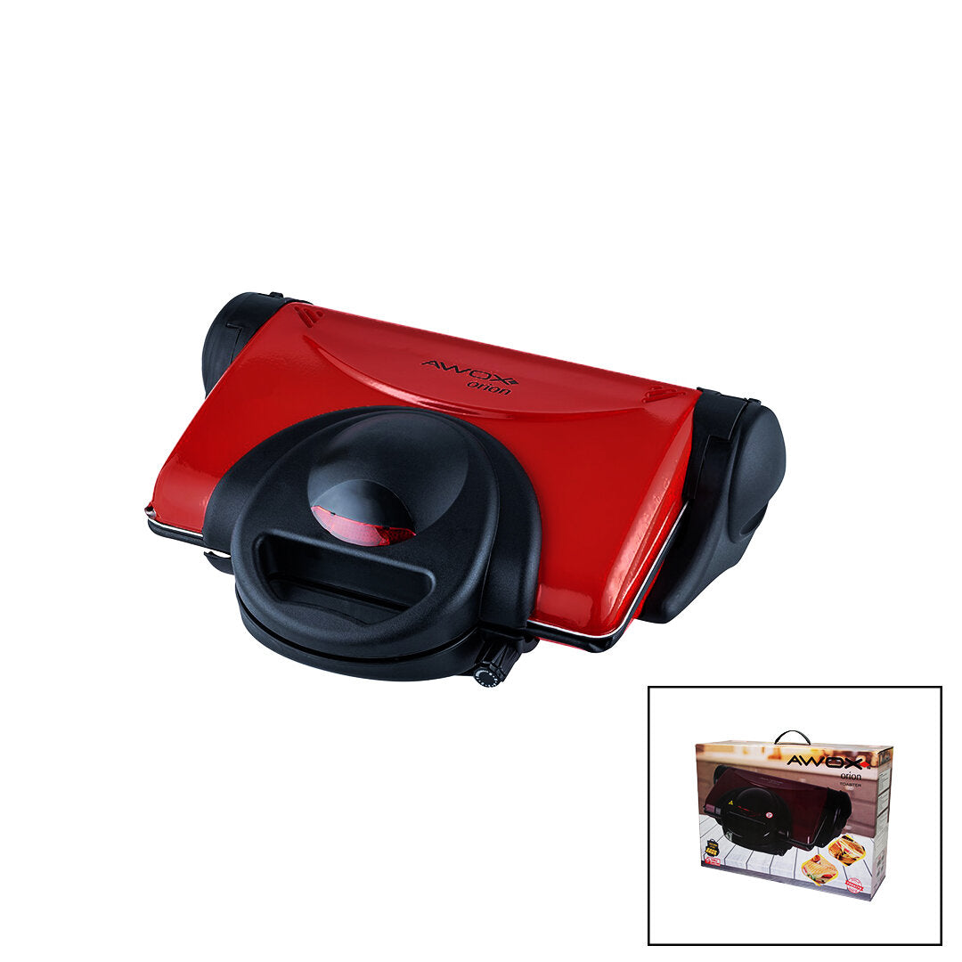 AWOX ORION RED 8 SLICE ELECTRIC TEFLON TOAST MAKER - 180° GRILL 6-LEVEL HEAT SETTING 1800W (5347)