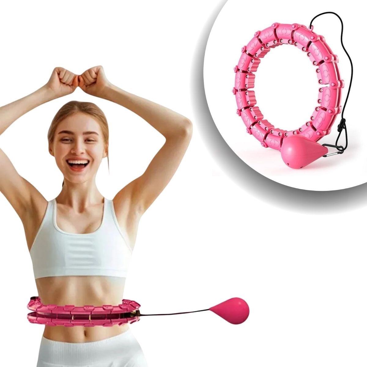 Ayarlanabilir Zayıflatıcı Hulahop Bel ve Karın Bölgesi İçin İnceltici Fitness Aleti Spor Çemberi (5347)