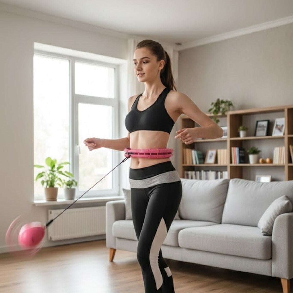 Ayarlanabilir Zayıflatıcı Hulahop Bel ve Karın Bölgesi İçin İnceltici Fitness Aleti Spor Çemberi (5347)