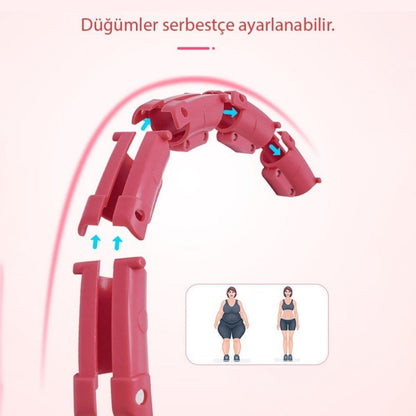 Ayarlanabilir Zayıflatıcı Hulahop Bel ve Karın Bölgesi İçin İnceltici Fitness Aleti Spor Çemberi (5347)