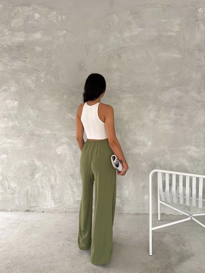 Ayrobin Oversize Women's Trousers - Mint Green