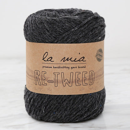 La Mia Re-Tweed Dark Grey Melange Hand Knitting Yarn - L158