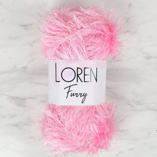 Loren Furry Pink Hand Knitting Yarn - RF014 - 34049