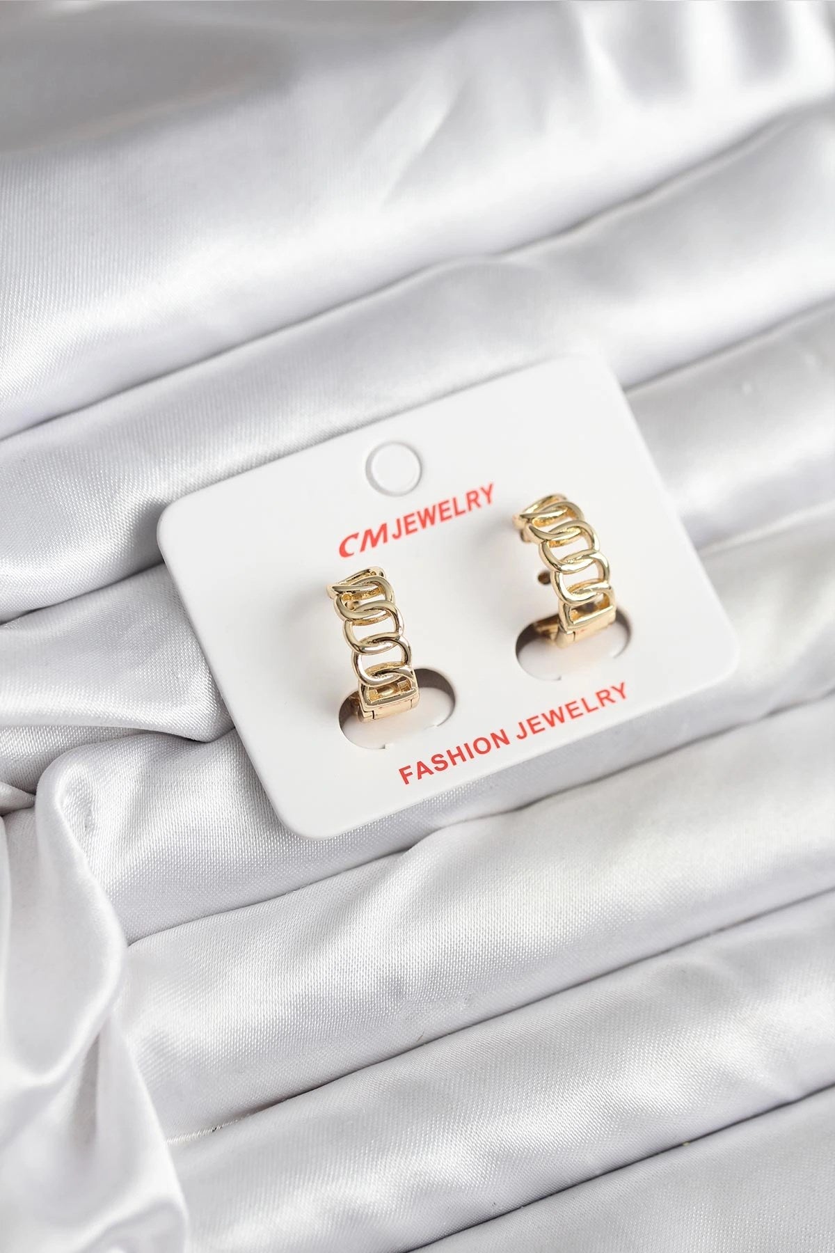 Mey İthalat® 14K Gold Renk Kaplama Samanyolu Model CM Kadın Küpe