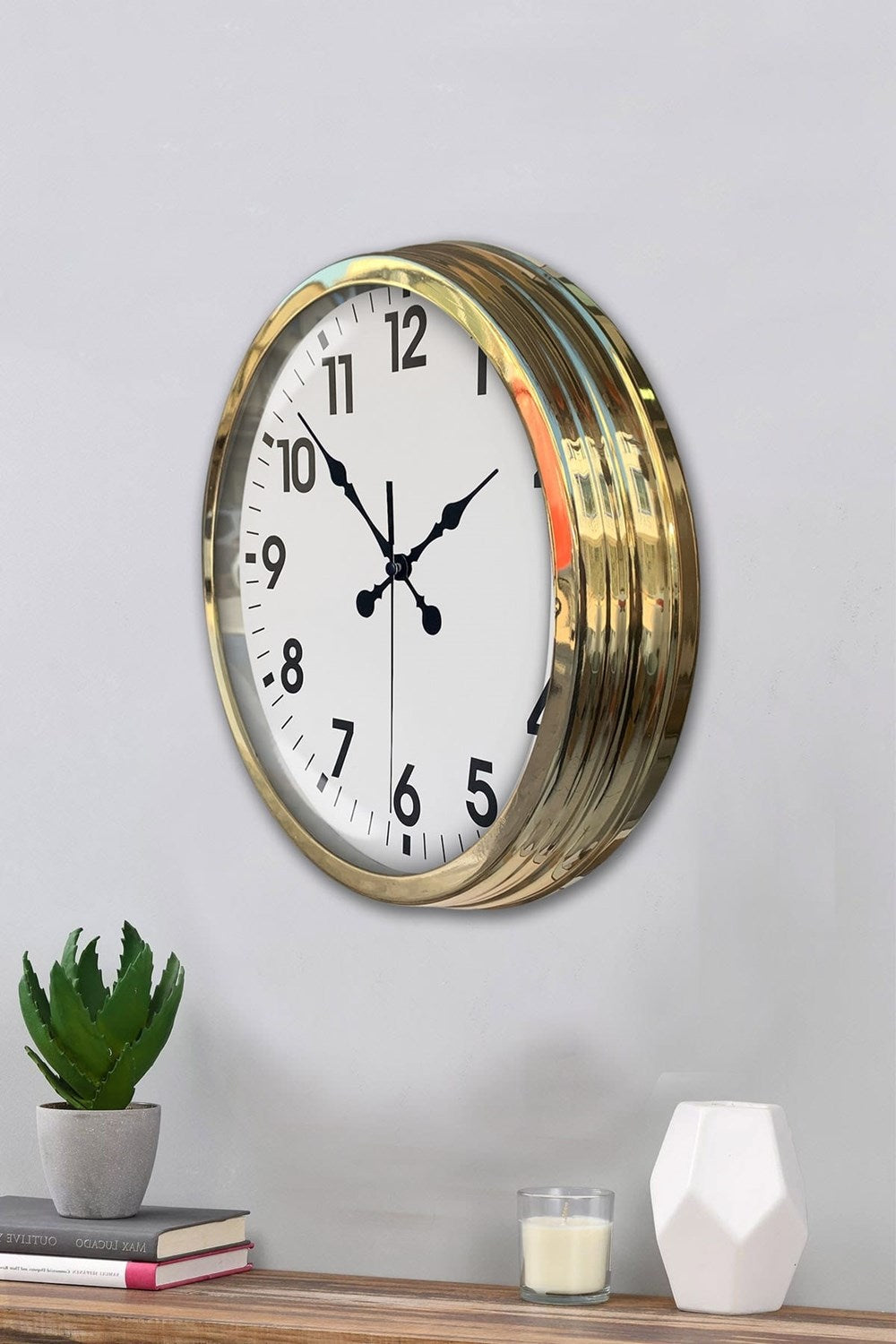 40 cm Metal Gold Standart Duvar Saati - Modern ve Dekoratif Tasarım