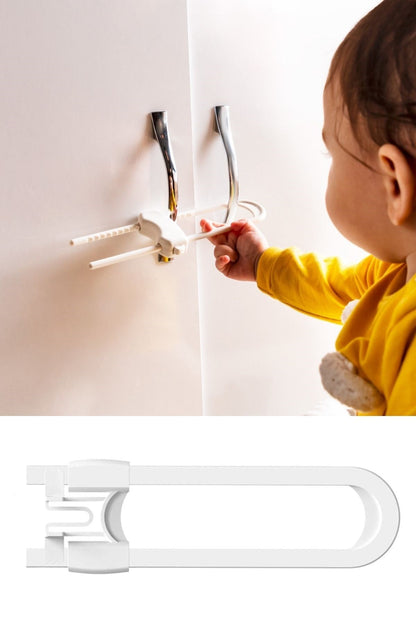 Starixa® Bebek Çocuk Çekmece ve Dolap Koruma Raylı Güvenlik Sistemi Emniyet Kilidi