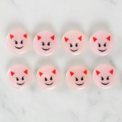 Loren Crafts 8-Piece Smiling Face Button - 1023