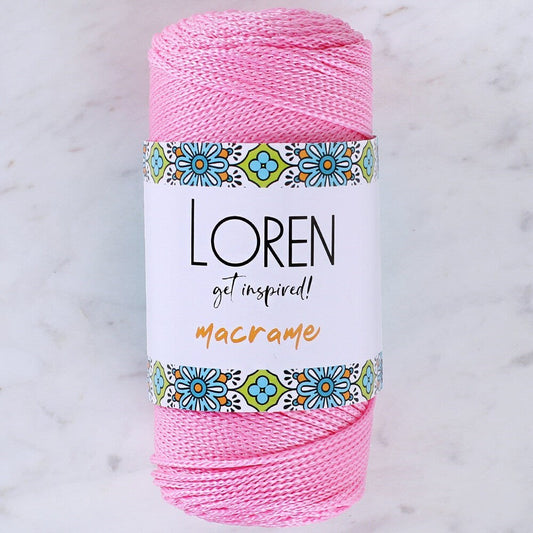 Loren Macrame Pink Hand Knitting Yarn - RM 074 - 34332