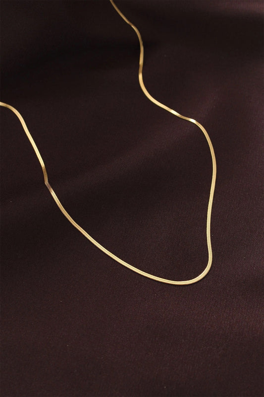Mey İthalat® Çelik Gold Renk 60 cm İnce İtalyan Zincir Kolye