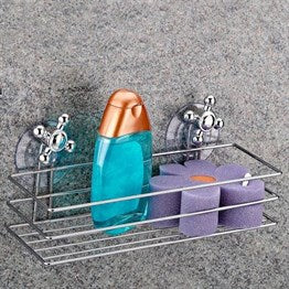 BATHROOM RECTANGULAR SHELF WITH SUCTION CUPS (5347)