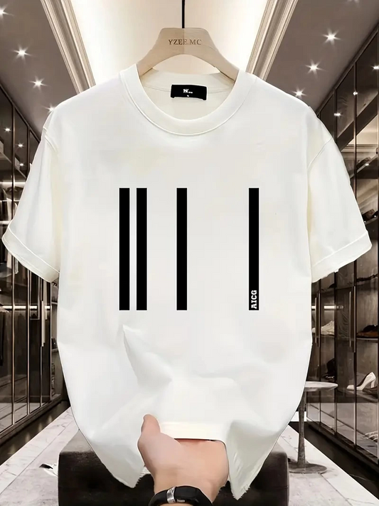 AICG Ön Arka Baskılı Bisiklet Yaka Kadın Oversize Bisiklet Yaka T-shirt - Beyaz