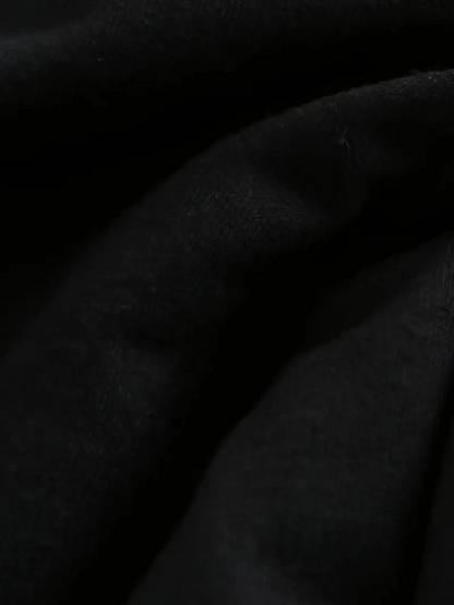 تي شيرت برقبة مستديرة وأكمام قصيرة بطباعة Oversize من قماش قطني 20/1 - أسود
